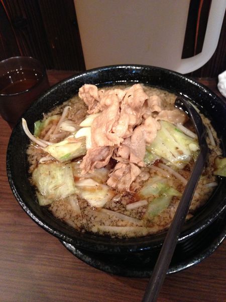 「男の根性黒醤油」@男のラーメン 麺屋わっしょいの写真