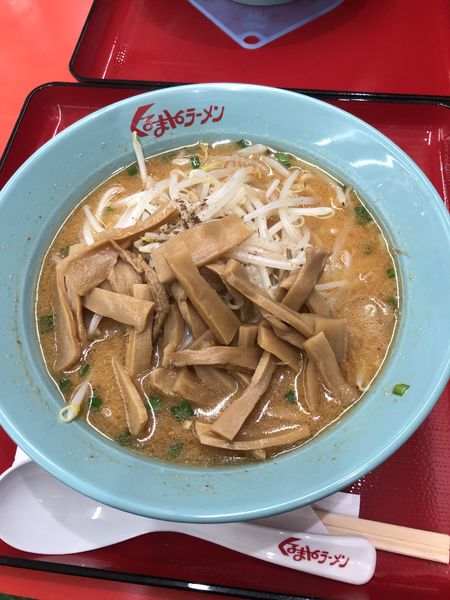 「味噌メンマラーメン」@くるまやラーメン 青井店の写真