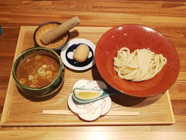 「味玉濃厚魚介つけ蕎麦　1100円」@つけ蕎麦 津桜の写真