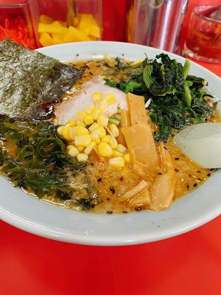 「味噌ラーメン　ほうれん草きざみネギ　小盛」@ラーメンショップ 太田店の写真