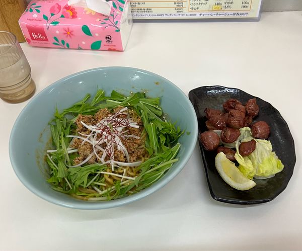 「汁なしタンタンメン 砂肝」@ラーメンHOT めん花の写真