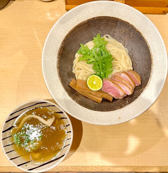 「★＜季節の限定＞松茸と鴨の塩つけそば🍜¥2,000」@饗 くろ㐂の写真
