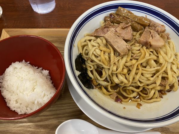 「釜玉油そば+ご飯セット 限定価格600」@中華そば 千乃鶏の写真