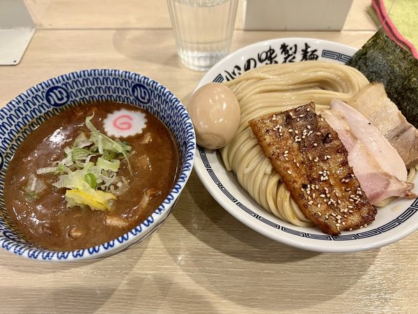「特製 濃厚 豚骨魚介つけ麺　(中盛)」@心の味製麺 平井店の写真