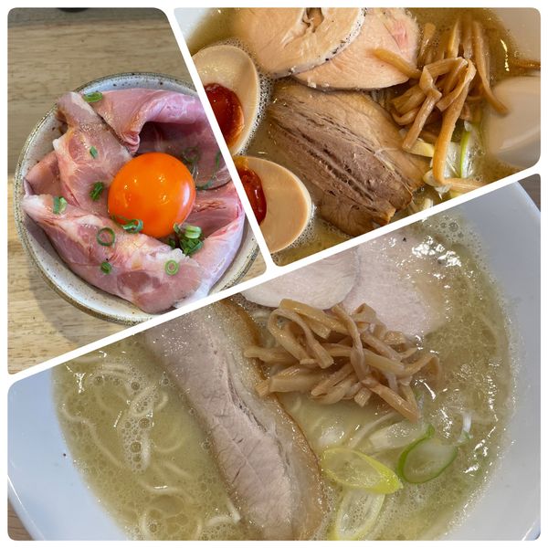 「濃厚塩と醤油とレアチャーシュー」@自家製麺鶏そば いちむらの写真