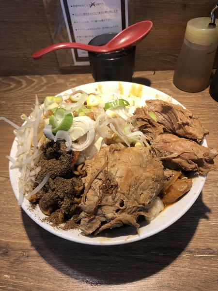 「マキシマム ホルモン ミニ 豚有」@麺屋 浜一の写真