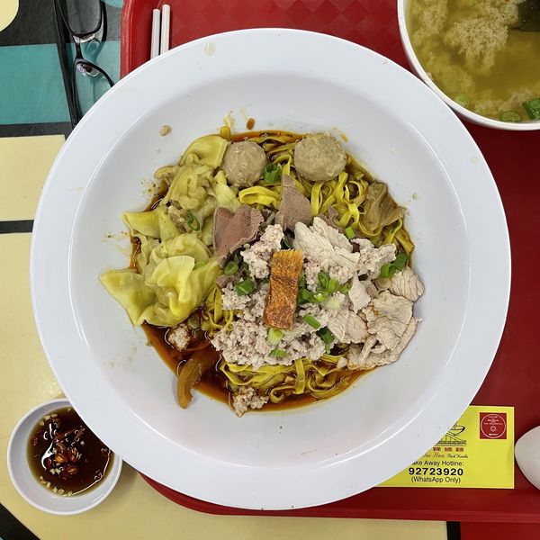 「Gan Mian　乾麵　Small」@Hill Street Tai Hwa Pork Noodleの写真