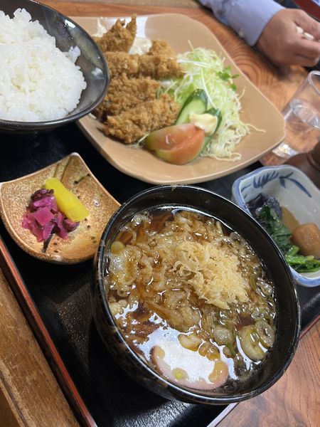 「牡蠣フライのセット ラーメン 1,000円」@小塩屋の写真