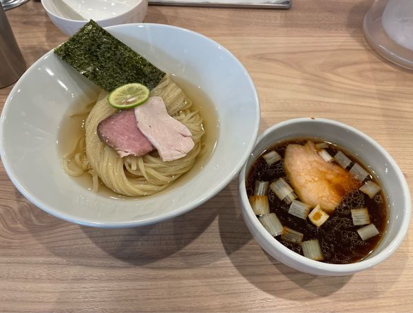「昆布水のつけ麺+肉ごはん ￥950+￥350」@麺処 にし尾の写真