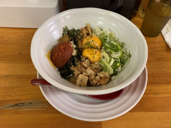 「【6辛】からみそまぜそば」@からみそラーメン ふくろう ひたちなか田彦店の写真