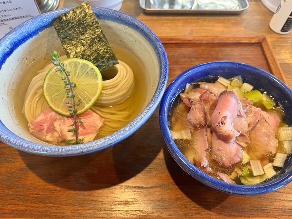 「味玉　昆布水つけ麺　ちょい肉増し　塩(大)」@YOKOKURA STOREHOUSEの写真
