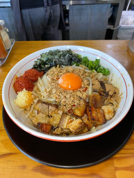 「誤爆まぜそば大盛誤爆玉¥1,120円」@ラーメン・つけ麺 爆王の写真