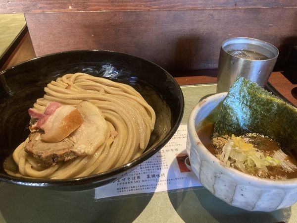 「つけ麺・大盛り（１１００円）」@つけ麺 繁田の写真