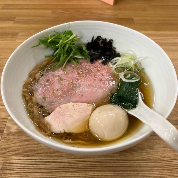 「山椒白醤油そば 味玉」@中華そば きなりの写真