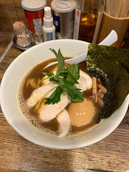 「特製烏賊干し鶏白湯そば」@新橋 纏の写真