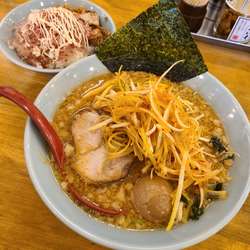 辛ネギラーメン(味噌変更)+味玉+ニャンコ飯