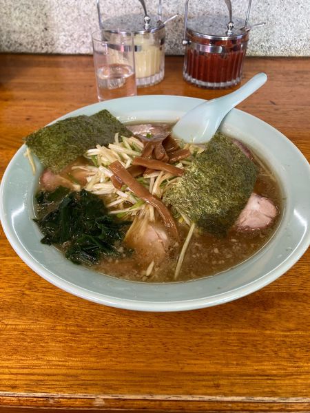 「ネギチャーシュー 半ライス」@ラーメンショップ 御前山店の写真
