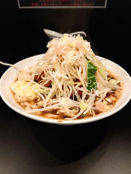 「【限定】中原BLACK  野菜  ニンニク  アブラ」@豚風。の写真