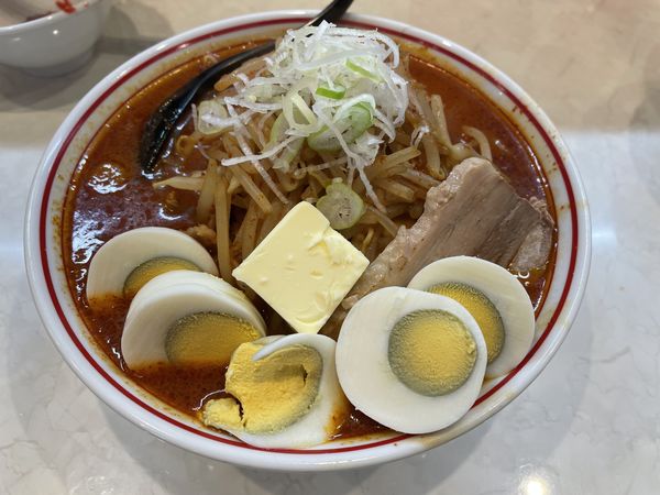 「味噌卵麺　2倍バター」@蒙古タンメン中本 秦野店の写真