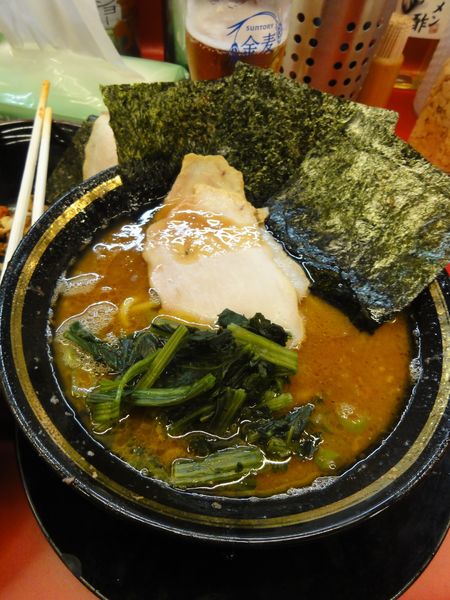 「ラーメン750円半ライス60円🍺🍺」@柏 王道家の写真