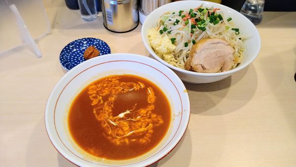 「【限定】濃厚海老つけ麺(ニンニク増し・海老辛味噌)」@鷹の目 蒲田店の写真