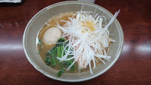 「ネギらーめん¥1000+味玉¥100-」@拉麺工房 暁の写真