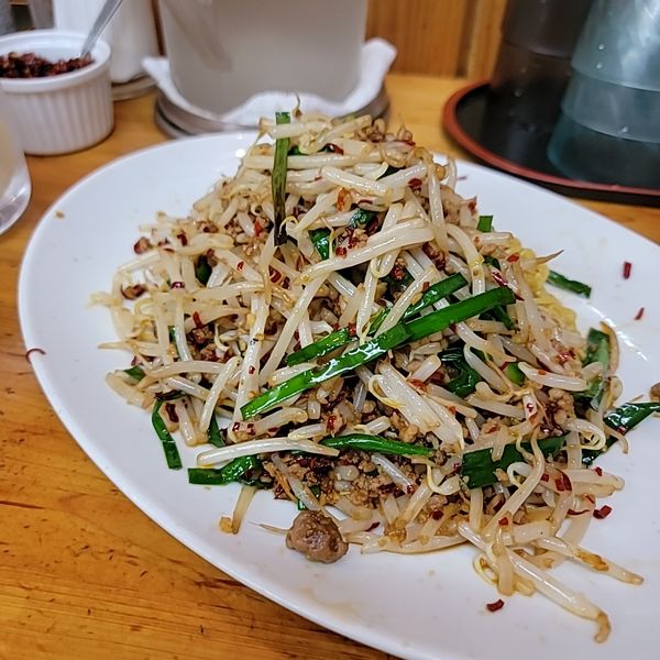 「皿台湾 並 辛さ普通 ニンニクOK」@人生餃子の写真