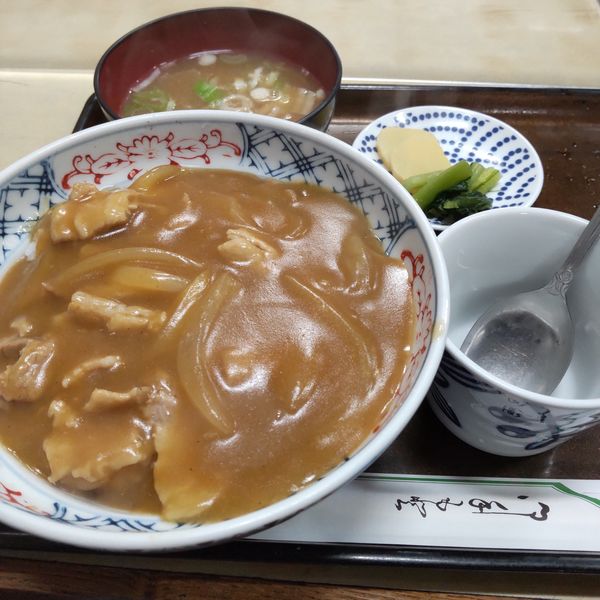 「カレー丼（￥800）」@そば処 丸金の写真