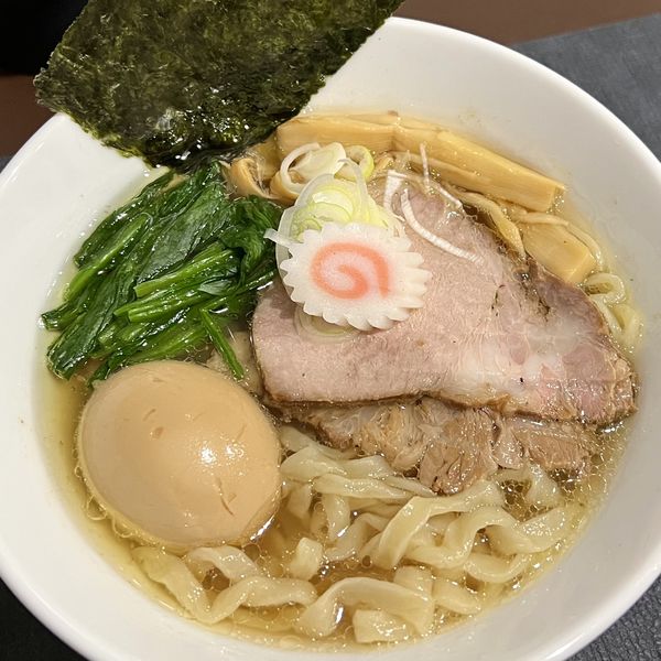 「塩ら〜麺（プレオープン中味玉サービス）」@手打ち 蓮の写真