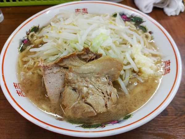 「小ラーメン・野菜少なめ・ニンニク少し」@ラーメン二郎 品川店の写真