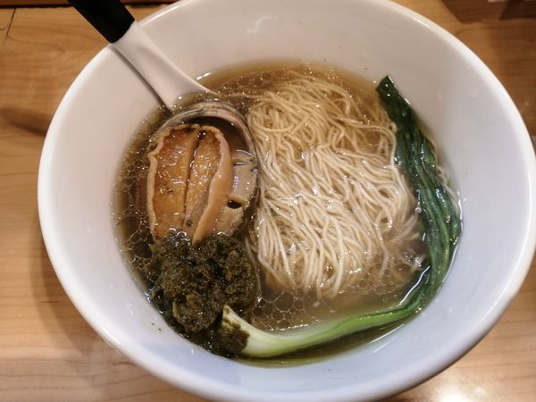 「7周年記念限定　鮑そば1800円炙り鮑ごはん1000円」@麺屋Mの写真