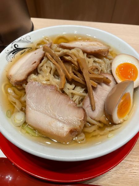 「喜多方ラーメン大盛+味玉」@七彩飯店の写真