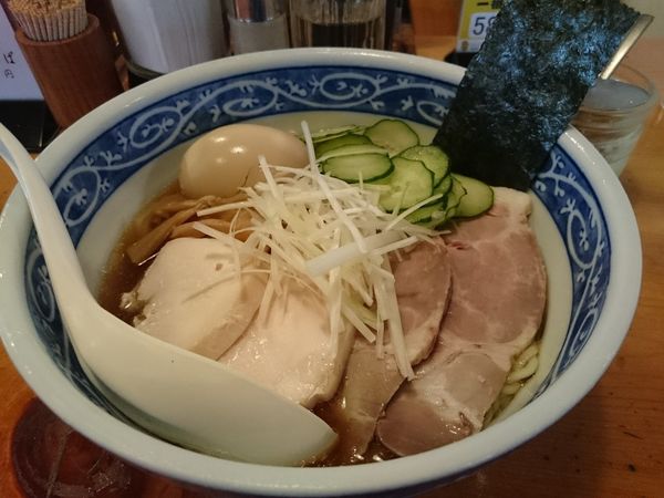 「冷やし煮干しそば」@中華そば 田家 本店の写真