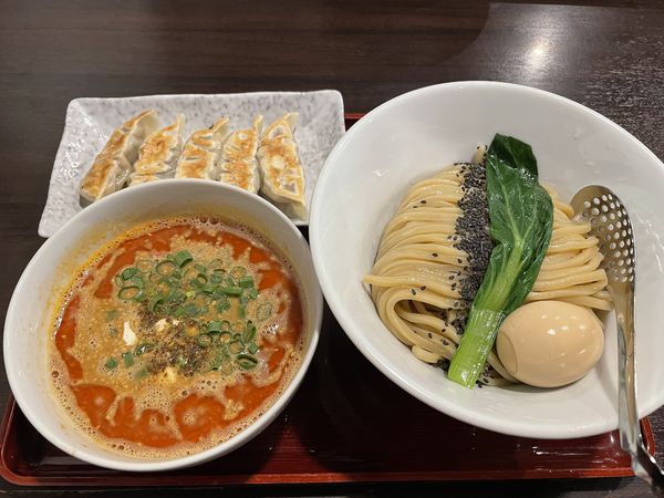 「タンタンつけ麺＋味玉」@つけめん・らーめん活龍 境店の写真