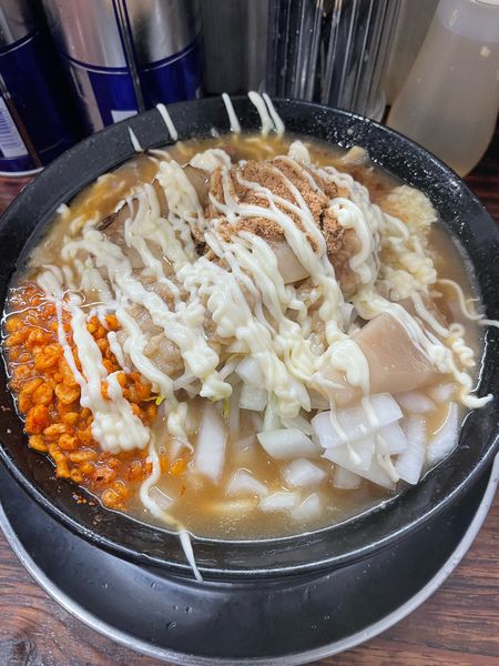 「プチラーメン　マヨネーズトッピング」@麺でる 川崎店の写真