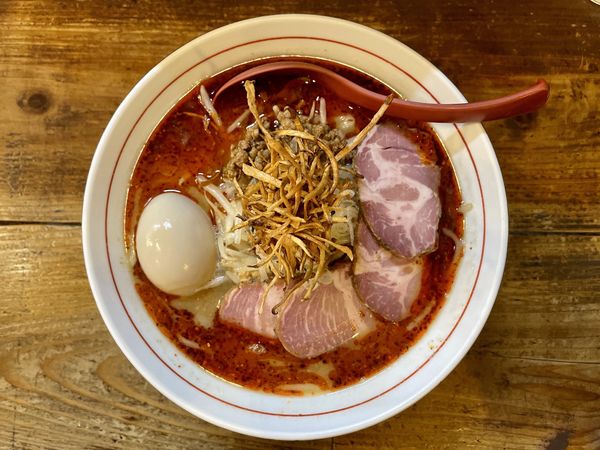 「サッポロラガービール赤星 → 特製辛味噌らーめん」@東京味噌らーめん 鶉の写真