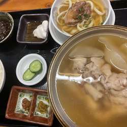 ミニソーキそば450円+（テビチ定食1200円）