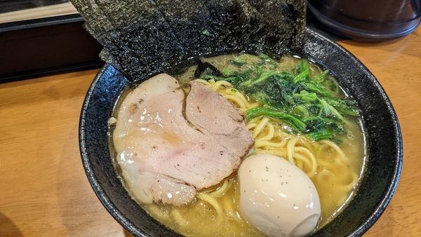 「ラーメン　のり味玉半ライス」@らーめん ささきの写真