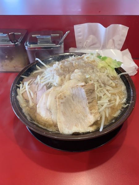 「コテ野菜ラーメン＋豚トロ×3」@家系ラーメン 王道 神道家の写真