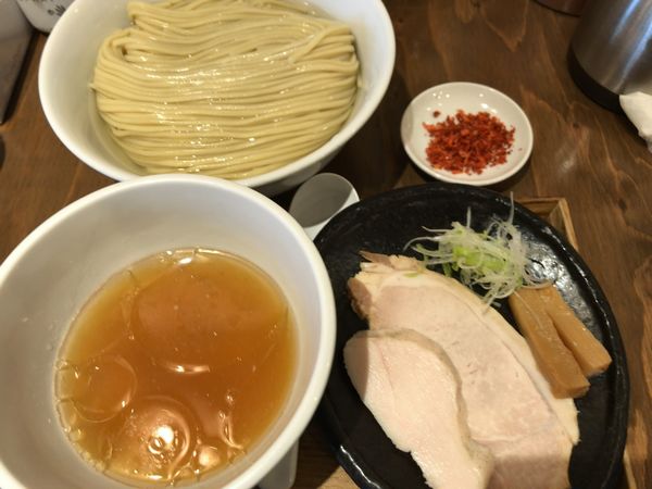 「つけ麺（300g）塩➕えび油」@麺屋鈴春の写真