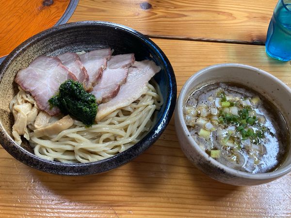 「和風鶏白湯つけそば・チャーシュー」@はりけんラーメン 南店の写真