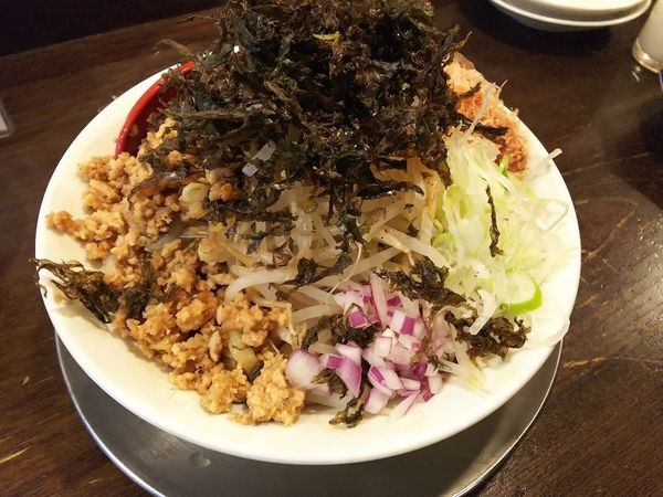 「和風バランス汁なし二郎」@立ち呑み居酒屋 金町製麺の写真