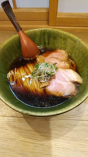 「中華蕎麦+和え玉(黒)」@中華蕎麦 麺とスープの写真