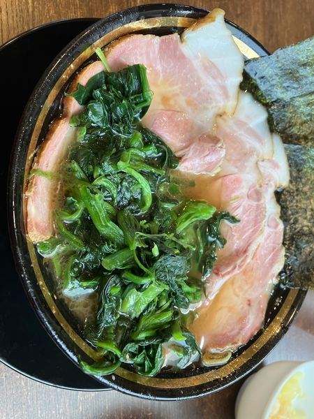 「チャーシュー麺青菜増し固め油多め」@家系ラーメン王道家直系 環家の写真