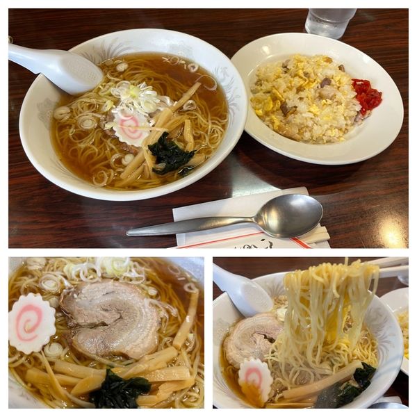 「チャーハンセット ラーメン大盛り 550円」@食事処 小箱の写真