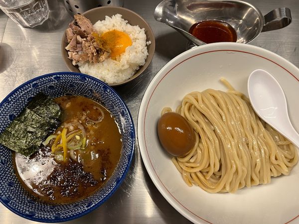 「味玉つけ麺＋インド飯」@つけ麺 神儺祁の写真