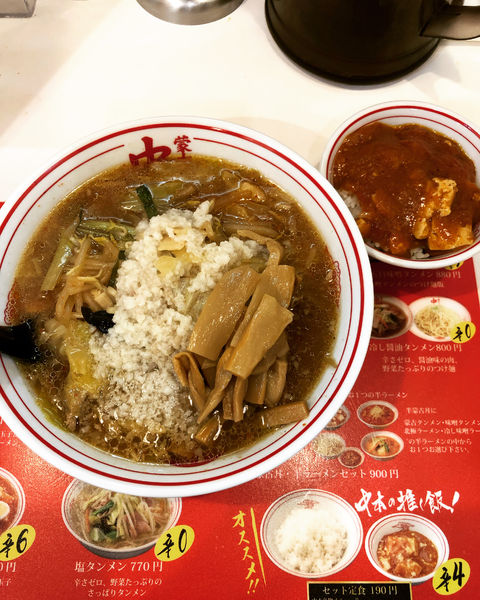 「味噌タンメン(背脂＋メンマ)」@蒙古タンメン 中本 大宮店の写真