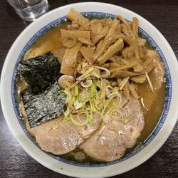 塩ラーメン並チャーシュー、メンマ