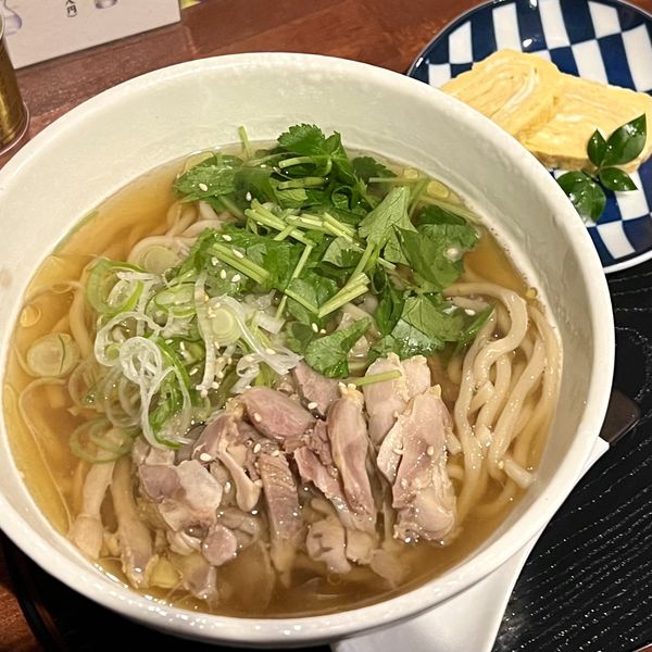 「鳥中華（温）」@元祖 石岡の肉そばの写真