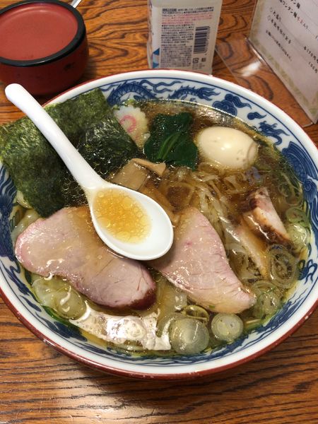 「ワンタン麺味玉入」@白河手打中華 賀乃屋の写真